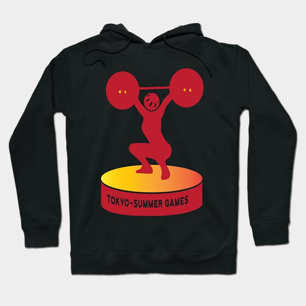 Weight lifting Hoodie by Amazing Arts & Designs Studio